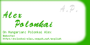 alex polonkai business card